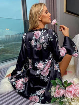 Midnight Charm Embroidered Slip Top Sexy Nightdress