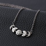 Retro Simple Lunar Eclipse Alloy Pendant Necklace