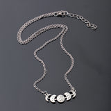 Retro Simple Lunar Eclipse Alloy Pendant Necklace