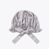 Gorro de dormir ajustable de seda con lazo de seda