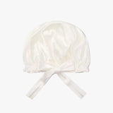 Gorro de dormir ajustable de seda con lazo de seda