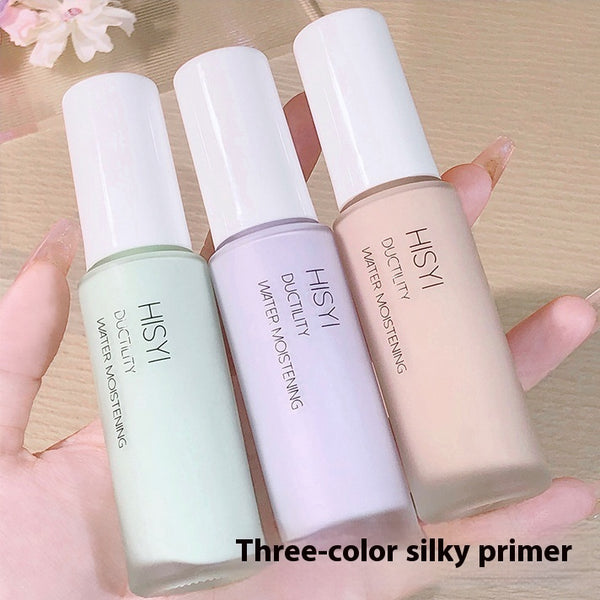 Prebase de maquillaje HISYI Silky Clear, prebase de maquillaje iluminadora, no es fácil de maquillar.