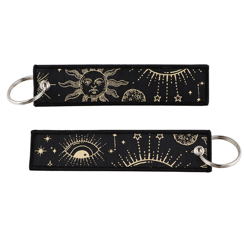 Moon Eclipse Weaving Mark Keychain Lanyard