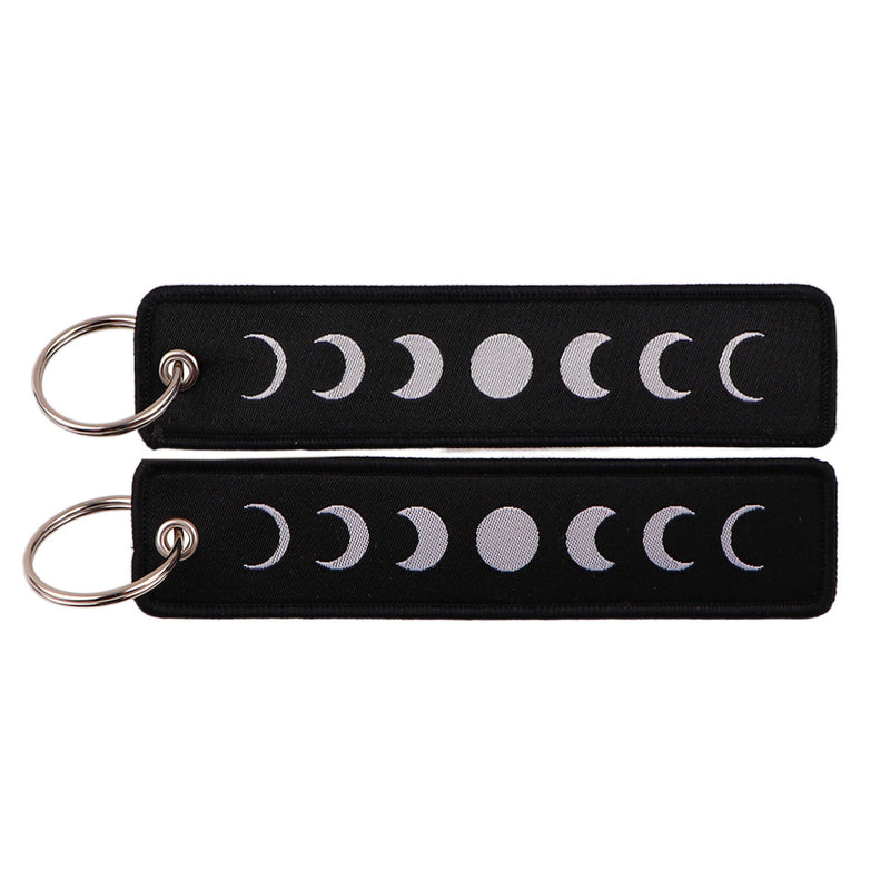 Moon Eclipse Weaving Mark Keychain Lanyard