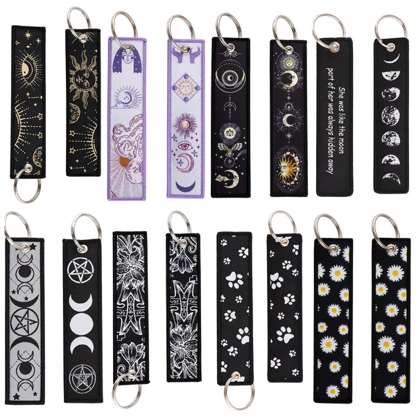 Moon Eclipse Weaving Mark Keychain Lanyard