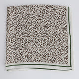Pañuelo de seda con estampado de leopardo de seda artificial