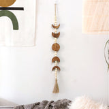 Nordic Style Solar Eclipse Pendant Hand-woven Tapestry Retro Decoration