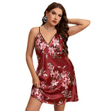 Camisón de seda de moda para mujer, seda de hielo, ropa de casa de seda