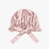 Gorro de dormir ajustable de seda con lazo de seda