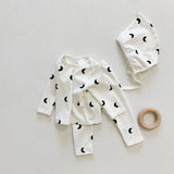 Midnight Moon Pajama Set with Bonnet