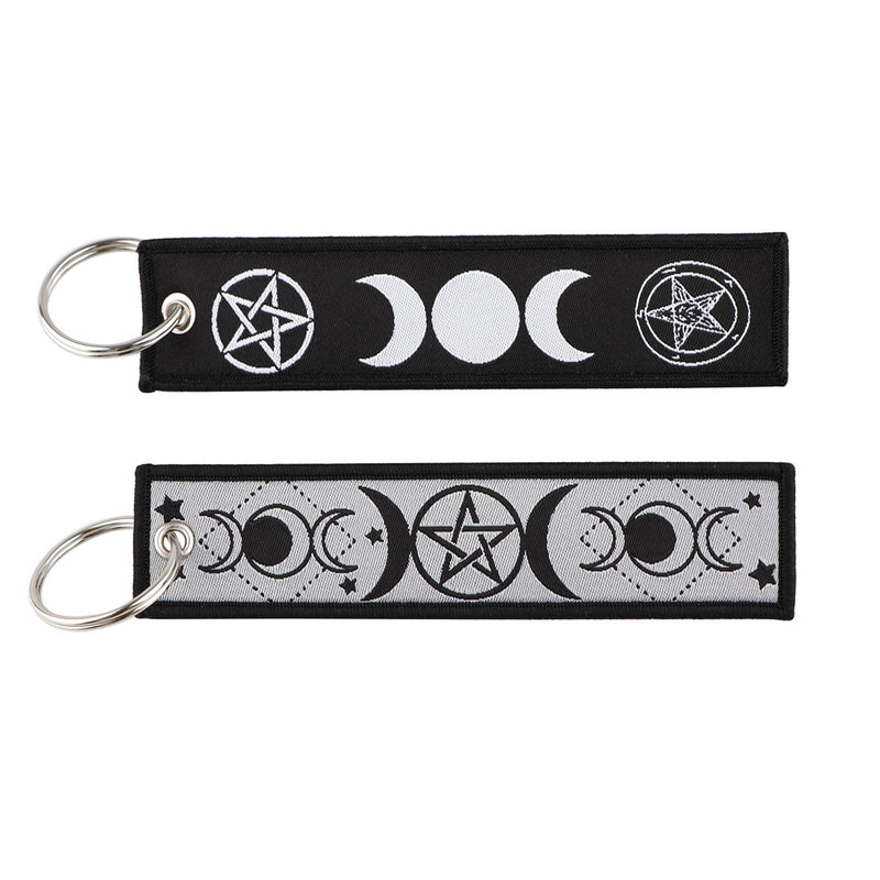 Moon Eclipse Weaving Mark Keychain Lanyard