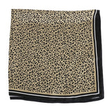 Pañuelo de seda con estampado de leopardo de seda artificial