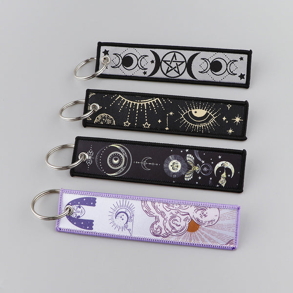 Moon Eclipse Weaving Mark Keychain Lanyard
