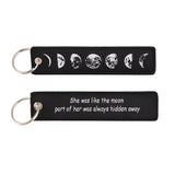Moon Eclipse Weaving Mark Keychain Lanyard