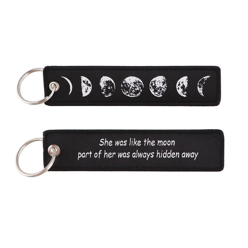 Moon Eclipse Weaving Mark Keychain Lanyard