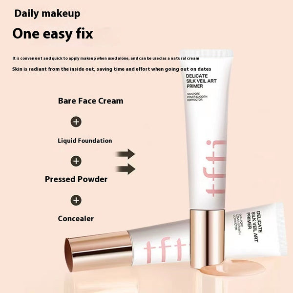 Primer de maquillaje, base de poros invisibles, corrector iluminador, crema Lazy Cream